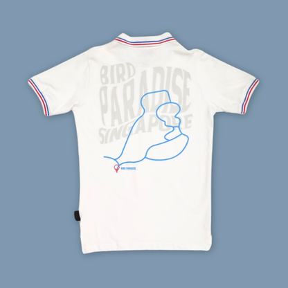 Bird Paradise Map Polo Shirt - MANDAI WILDLIFE RESERVE