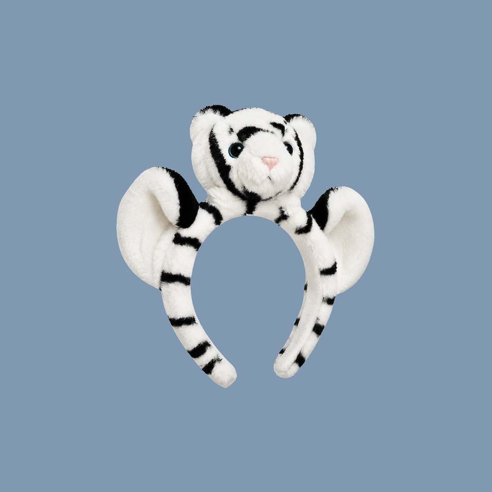 White Tiger Head Headband