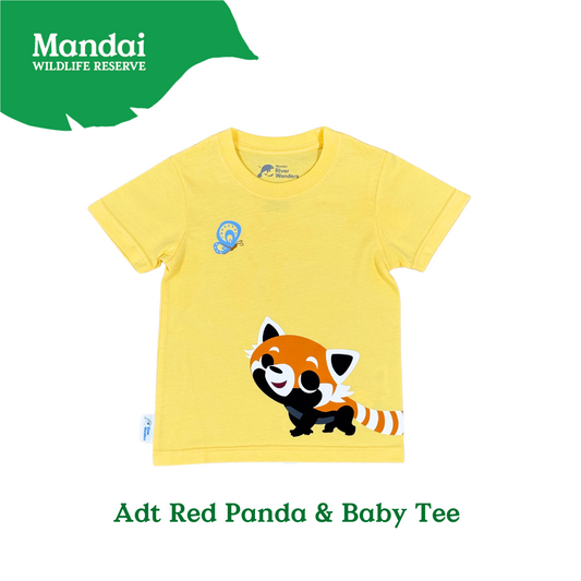 Panda and Friends Adults Red Panda and Baby Tshirt A River Wonders Exclusive Experience MANDAI WILDIFE RESERVE