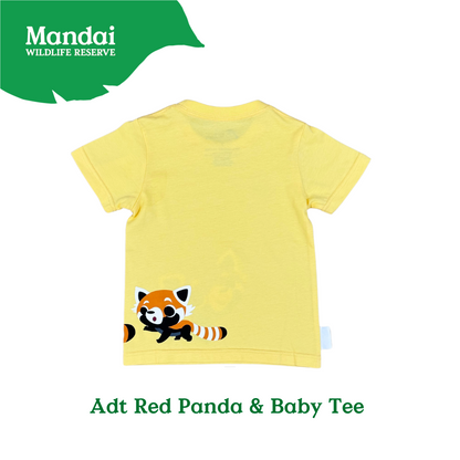 Panda and Friends Adults Red Panda and Baby Tshirt A River Wonders Exclusive Experience MANDAI WILDIFE RESERVE