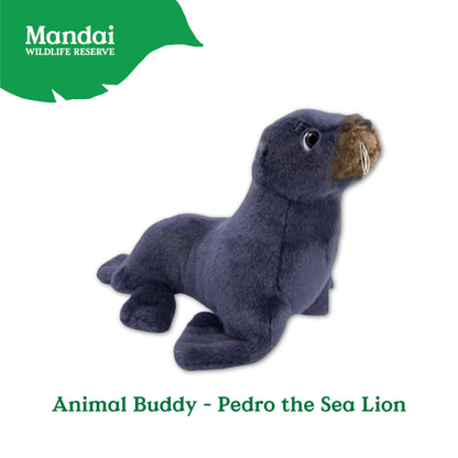 My Animal Buddy Plush Otter Rabbit Hornbill Orang Utan Sealion Penguin Tortise 8" RANGER BUDDY MANDAI WILDLIFE RESERVE