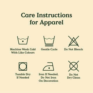 Care Instruction for Apparel