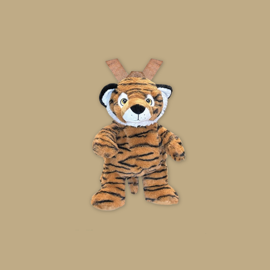 Elephant Rhino Tiger W. Tiger Eco Backpack Stuffed Toy - MANDAI WILDLIFE RESERVE
