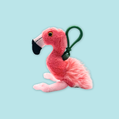 Flamingo Macaw Owl Bird Collection Plush Keychain Bag Clip-on MANDAI WILDLIFE RESERVE