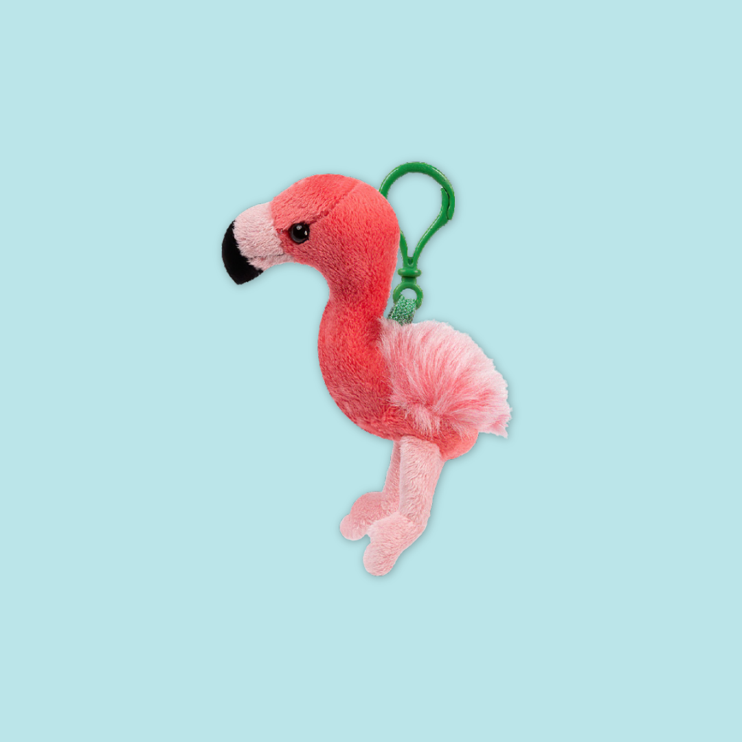 Flamingo Macaw Owl Bird Collection Plush Keychain Bag Clip-on MANDAI WILDLIFE RESERVE