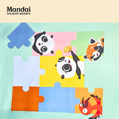 Panda and Friends Kids Panda And Friends Puzzle Tshirt A River Wonders Exclusive Experience MANDAI WILDLIFE RESERVE