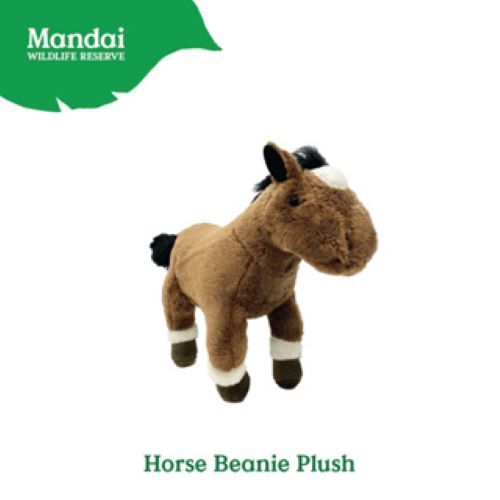 Horse White Horse Fawn  Beanie Plush Toy MANDAI WILDLIFE RESERVE