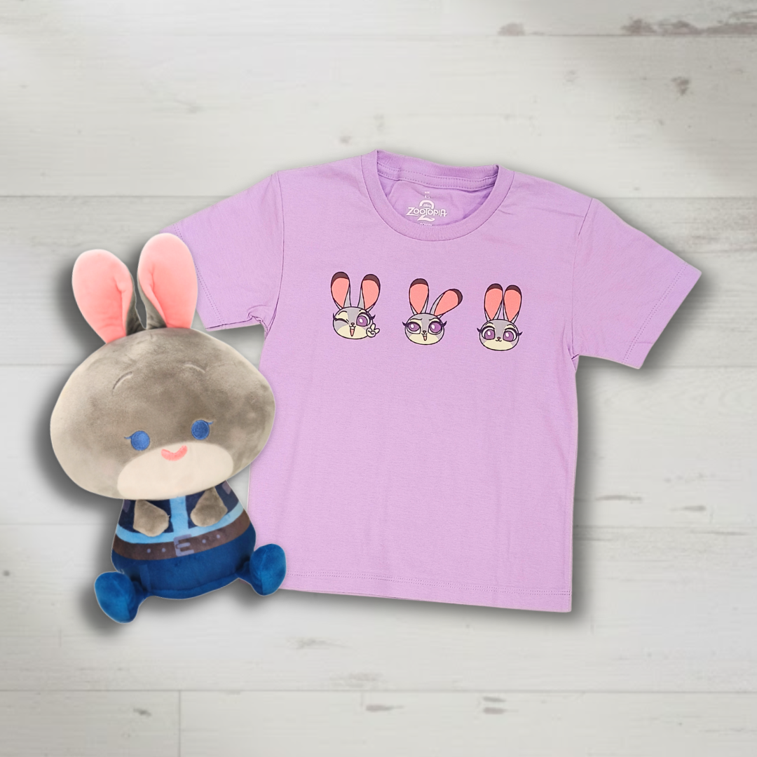 Zootopia 2 Judy Buddy Kids Tee & Plush Toy - Exclusive Bundle