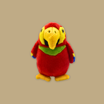 Scarlet Macaw Beanie Plush