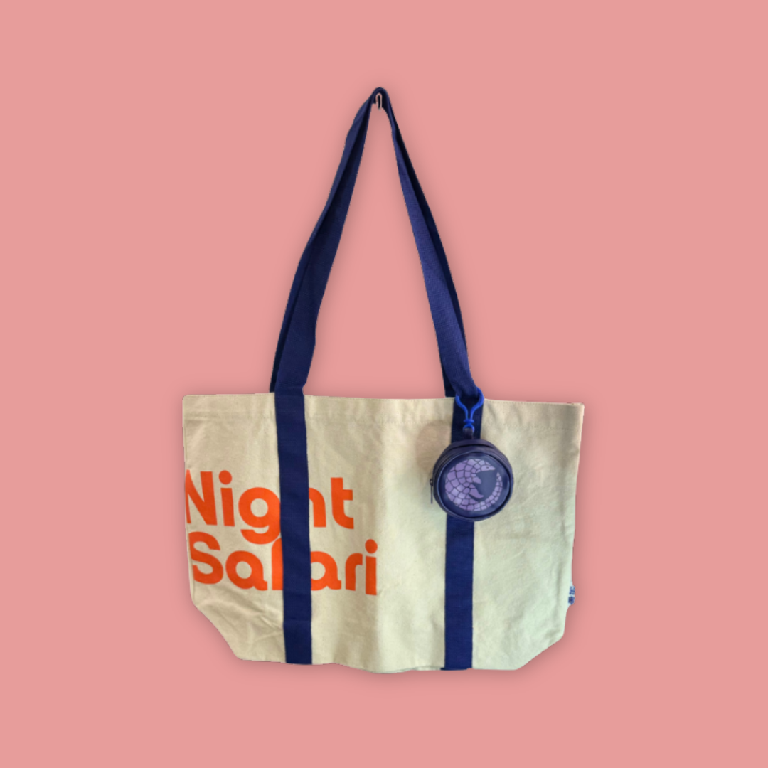 Night Safari 30th Anniversary Tote Bag With Pangolin Pouch