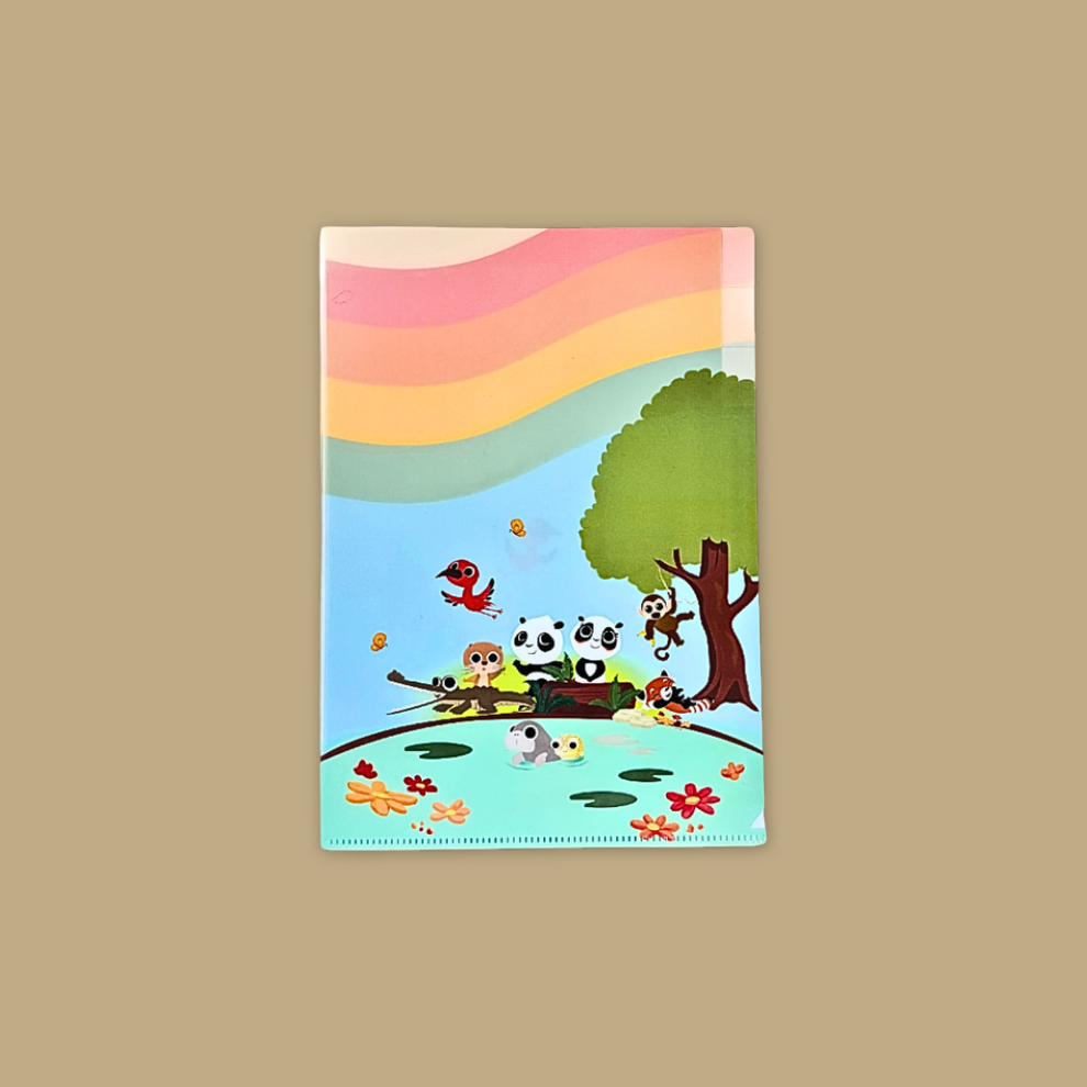 Panda And Friends L-Shape Folder | Mandai Wildlife Reserve