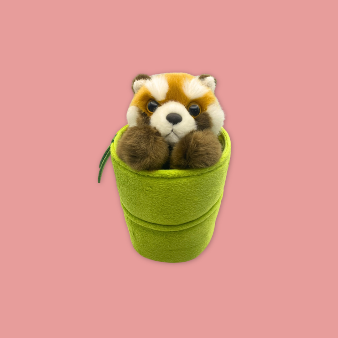Hiding Pop Out Panda Red Panda Puppet Plush Stuffed Toys - MANDAI WILDLIFE RESERVE