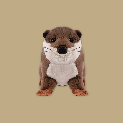 River Otter Standing Otter Beanie Plush Toy Stuffed with Realistic Good Sleeping Buddy MANDAI WILDLIFE RESERVE