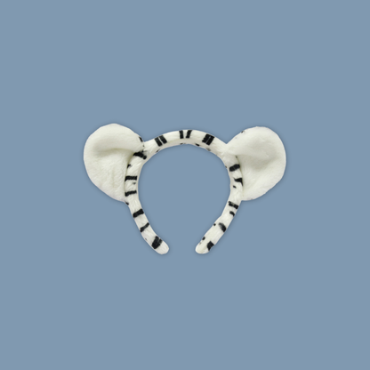 White Tiger Elephant Giraffe Panda Malayan Tiger Fennec Fox Headband Cute Animal 3D Ears Kids - MANDAI WILDLIFE RESERVE