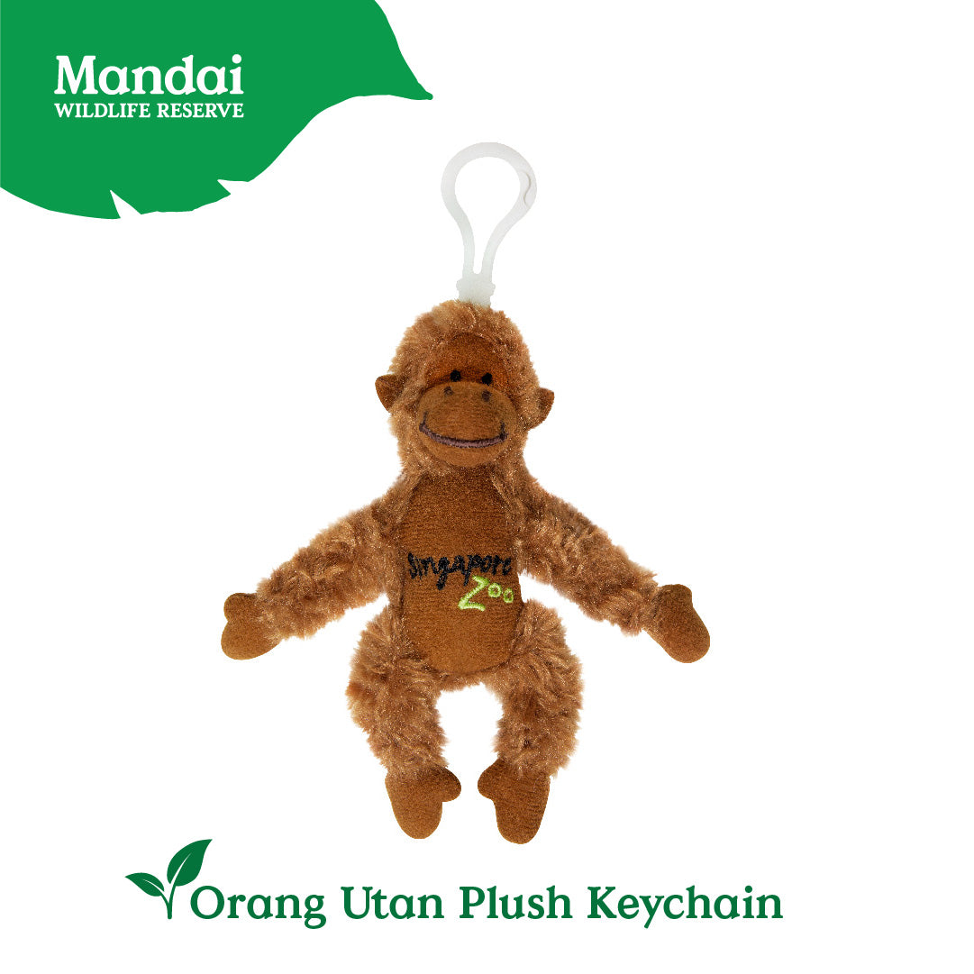 Ranger Buddies Orang Utan Plush Beanie Keychain MANDAI WILDLIFE RESERVE