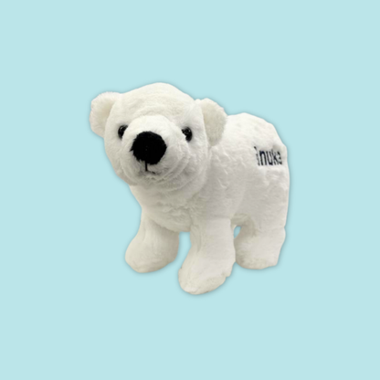 Inuka Polar Bear Plush Toy Stuffed with Realistic Details Textures Good Sleeping Buddy MANDAI WILDLIFE RESERVE