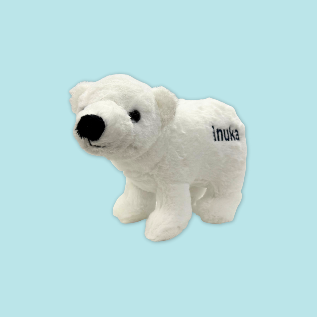Inuka Polar Bear Plush Toy Stuffed with Realistic Details Textures Good Sleeping Buddy MANDAI WILDLIFE RESERVE