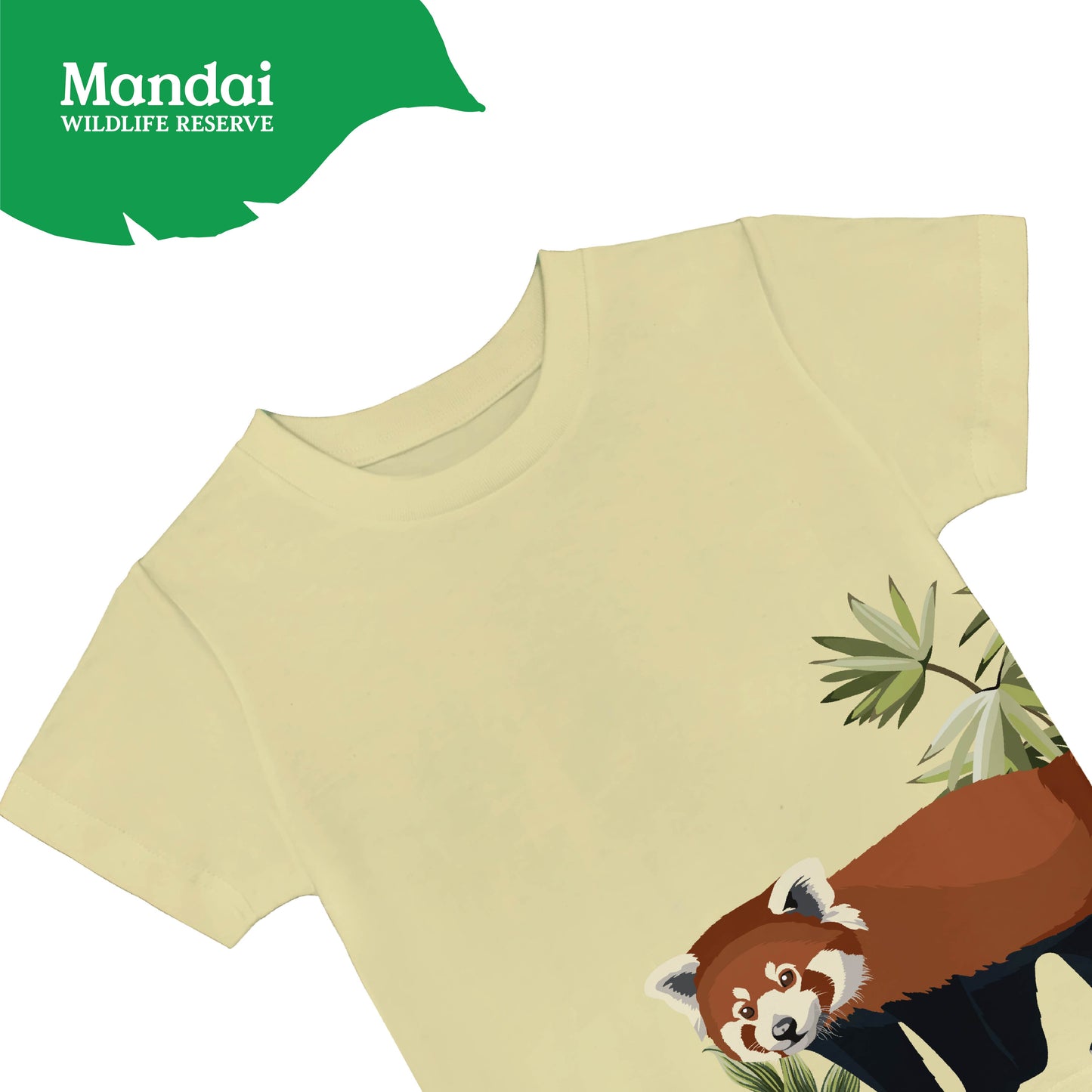 Red Panda Kids Unisex T-Shirt Organic Cotton MANDAI WILDLIFE RESERVE