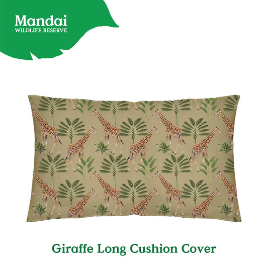 Giraffe Long Cushion Cover Cream Panda MANDAI WILDLIFE RESERVE