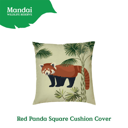 Red Panda Square Cushion Cover 