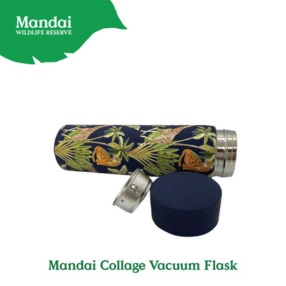 Mandai Collage Vacuum Flask Elephant Panda White Tiger Sun Bear MANDAI WILDLIFE RESERVE