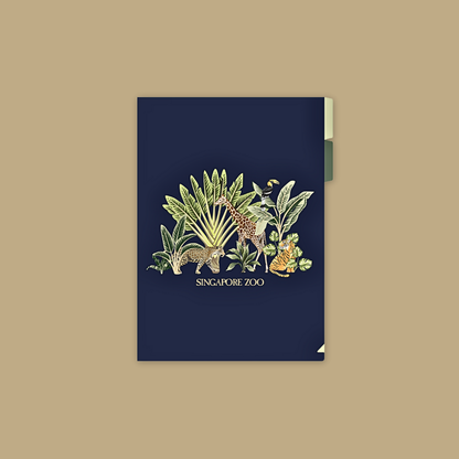 Animals Folder Graphic Printed with Document Dividing Tabs MANDAI WILDLIFE RESERVE