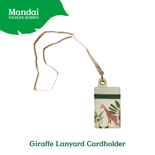 Lanyard Cardholder Soft Case Transparent Window ID with 2 Card Slots PU Leather Animal Designs MANDAI WILDLIFE RESERVE