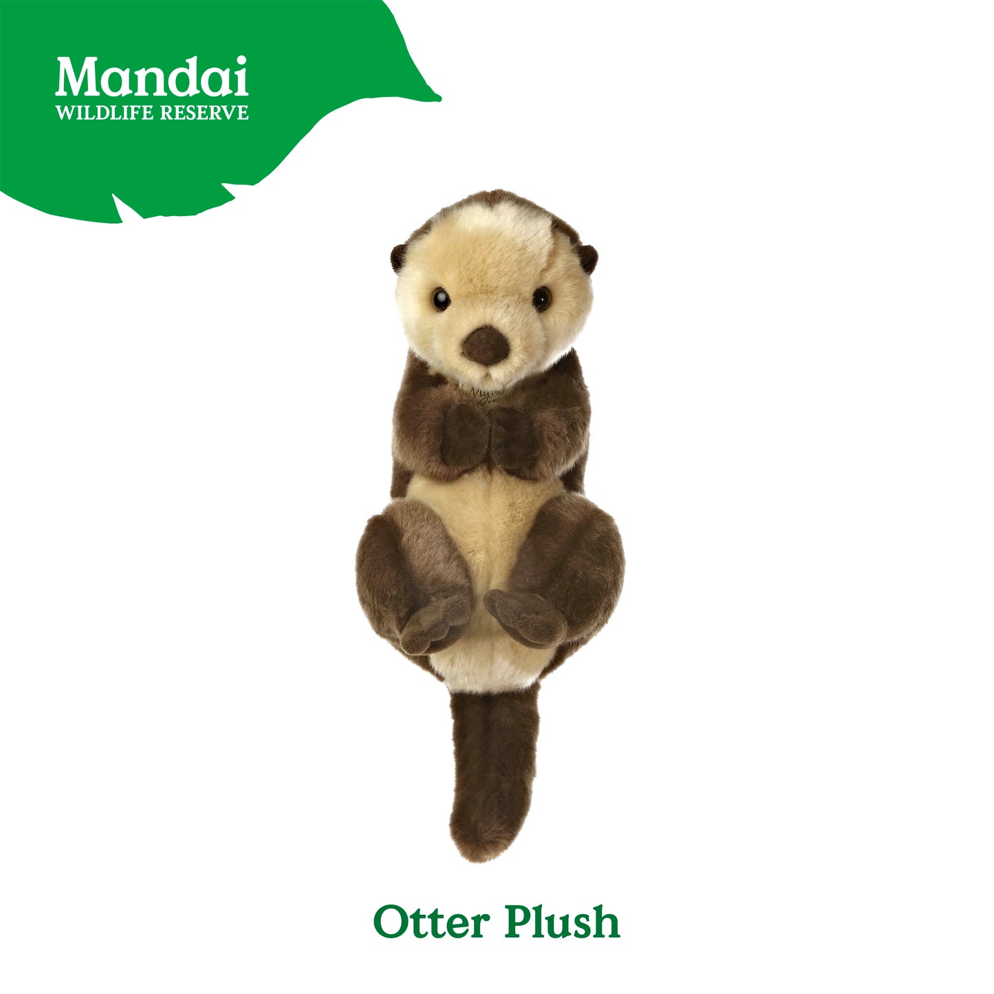 River Otter Standing Otter Beanie Plush Toy Stuffed with Realistic Good Sleeping Buddy MANDAI WILDLIFE RESERVE