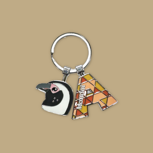 Alphabet Animal Keychain Penguin Bear Cheetah Dog Fennic Fox Giraffe Hipo Ibex Jaguar Charm  MANDAI WILDLIFE RESERVE