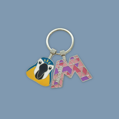 Alphabet Animal Keychain Penguin Bear Cheetah Dog Fennic Fox Giraffe Hipo Ibex Jaguar Charm  MANDAI WILDLIFE RESERVE
