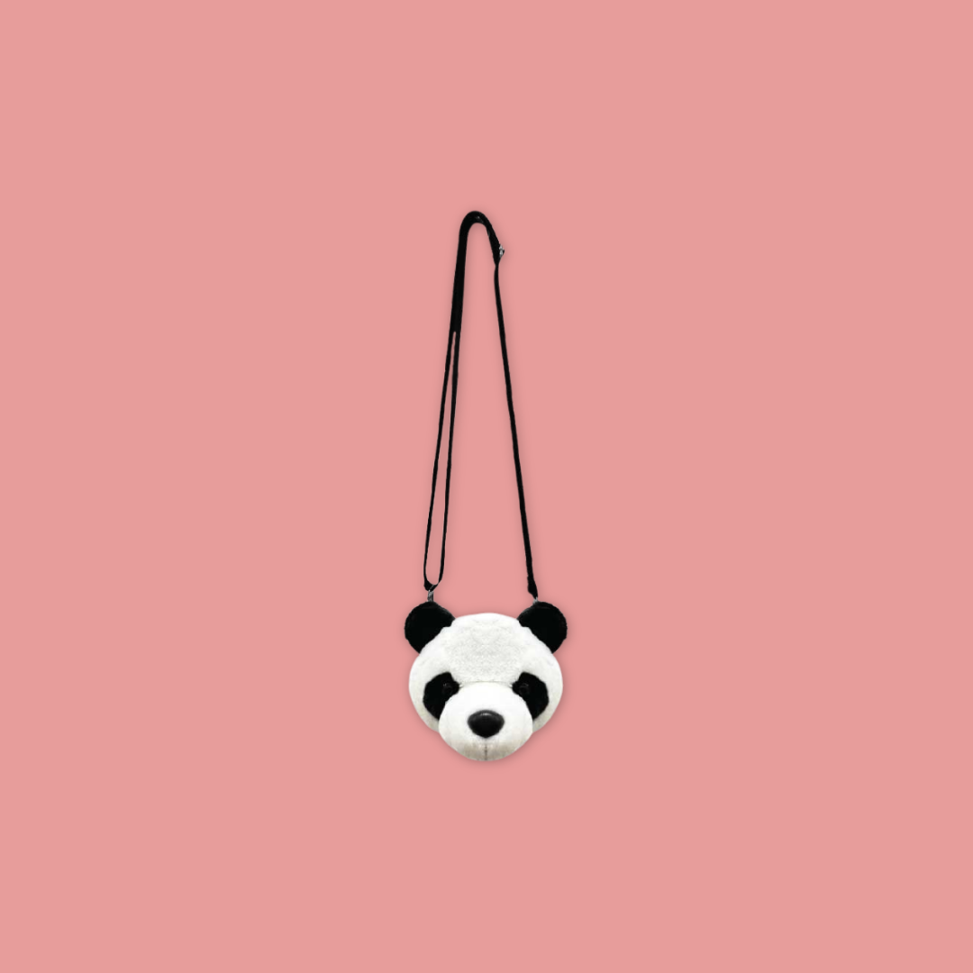 Panda Zip Pouch Headband Slingbag Backpack School Bag Cute Lovely Animal Stuffed Toy Best Seller MANDAI WILDLIFE RESERVE