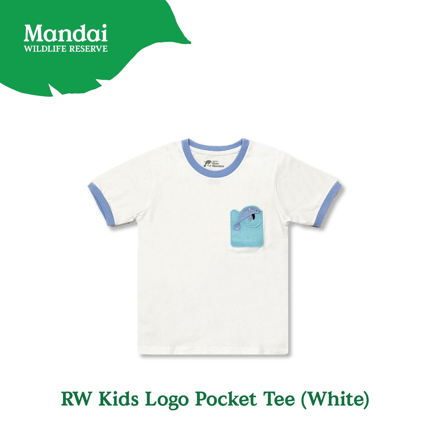 Park Logo Collection Pocket T-Shirt Kids Family Apparel Singapore Zoo River Wonder MANDAI WILDLIFE RESERVE