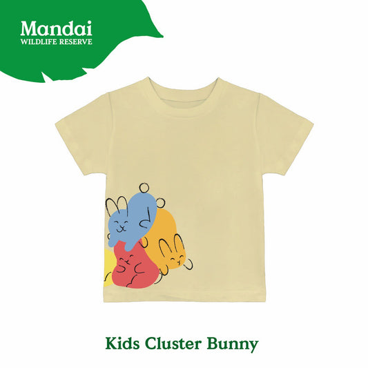 Bunny Kids Unisex T-Shirt Flower Cluster Animal Print Short Sleeve Top 100% Cotton Clothing MANDAI WILDLIFE RESERVE