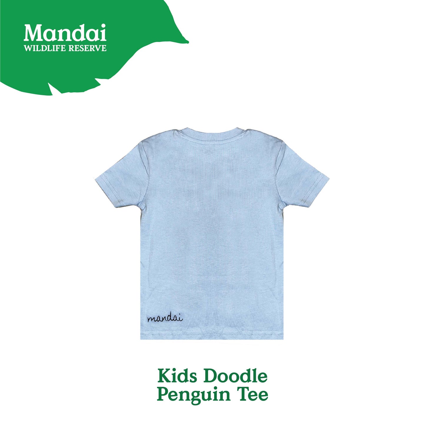 Doodle Penguin Kids Unisex T-Shirt Animal Print Short Sleeve Top 100% Cotton Clothing MANDAI WILDLIFE RESERVE