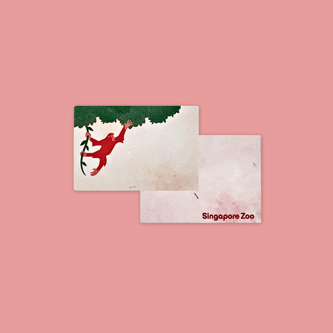 Singapore Zoo Plantable Card With Envelope