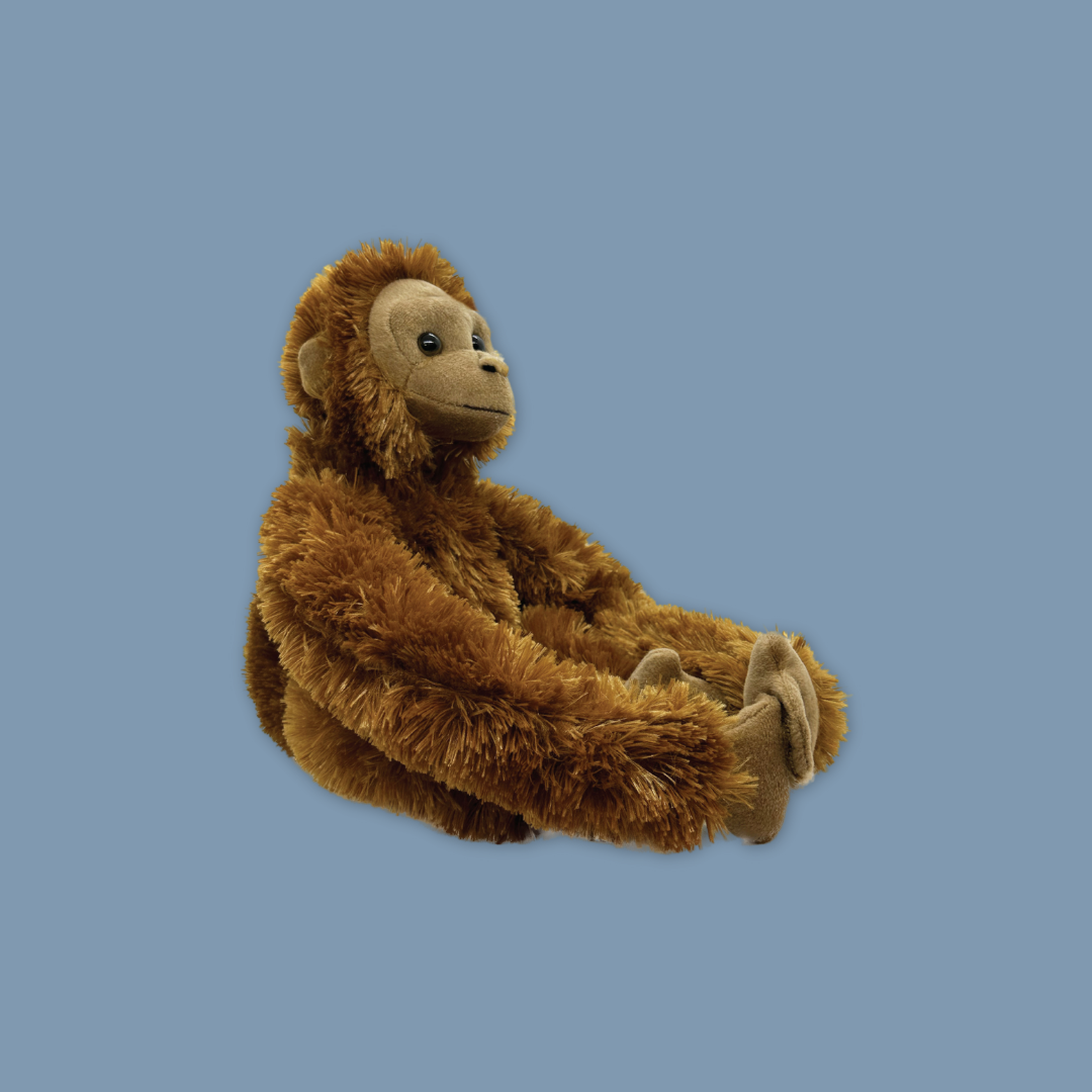 Hanging Orang Utan Plush Toy Stuffed with Realistic Details Textures Good Sleeping Buddy MANDAI WILDLIFE RESERVE