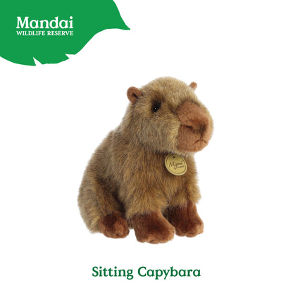 Sitting Capybara Plush Toy Stuffed with Realistic Details Textures Good Sleeping Buddy MANDAI WILDLIFE RESERVE