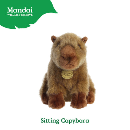 Sitting Capybara Plush Toy Stuffed with Realistic Details Textures Good Sleeping Buddy MANDAI WILDLIFE RESERVE