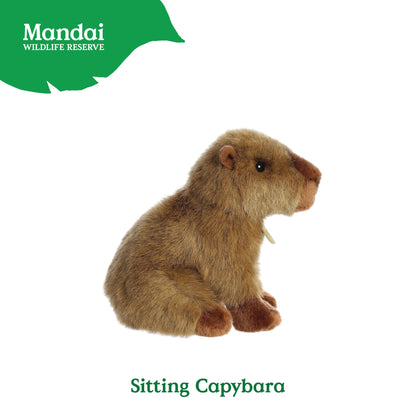 Sitting Capybara Plush Toy Stuffed with Realistic Details Textures Good Sleeping Buddy MANDAI WILDLIFE RESERVE