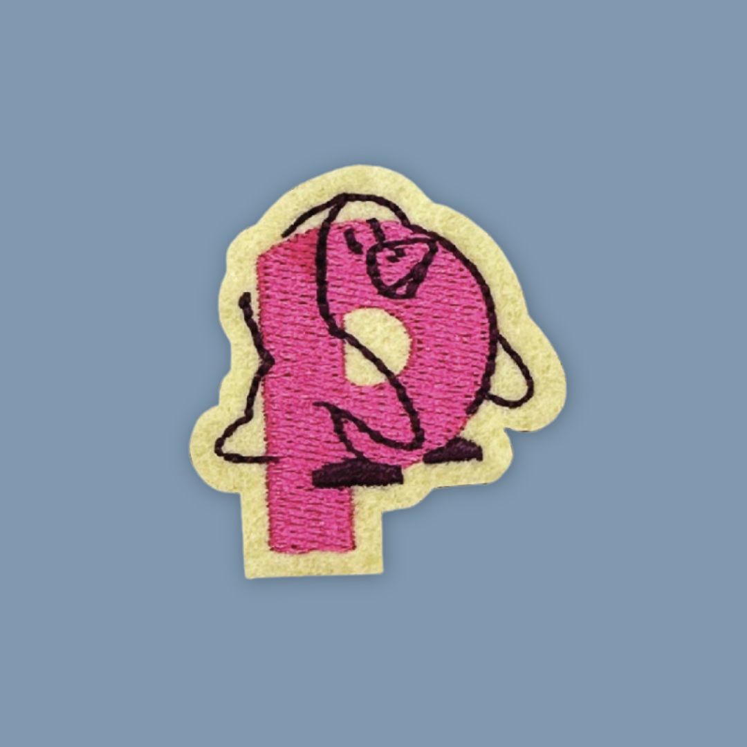Alphabet Embossed Iron Patch