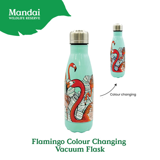 Flamingo Macaw COLOR CHANGING Stainless Steel Drinkware Flying With Colors Bird Paradise MANDAI WILDLIFE RESERVE