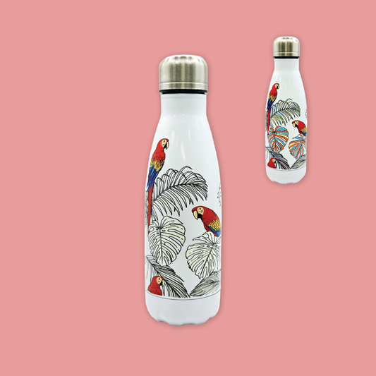 Flamingo Macaw COLOR CHANGING Stainless Steel Drinkware Flying With Colors Bird Paradise MANDAI WILDLIFE RESERVE