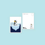 Penguin On Ice Postcard