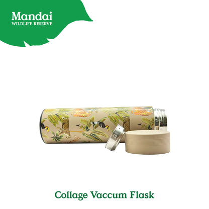 Mandai Collage Vacuum Flask Elephant Panda White Tiger Sun Bear MANDAI WILDLIFE RESERVE