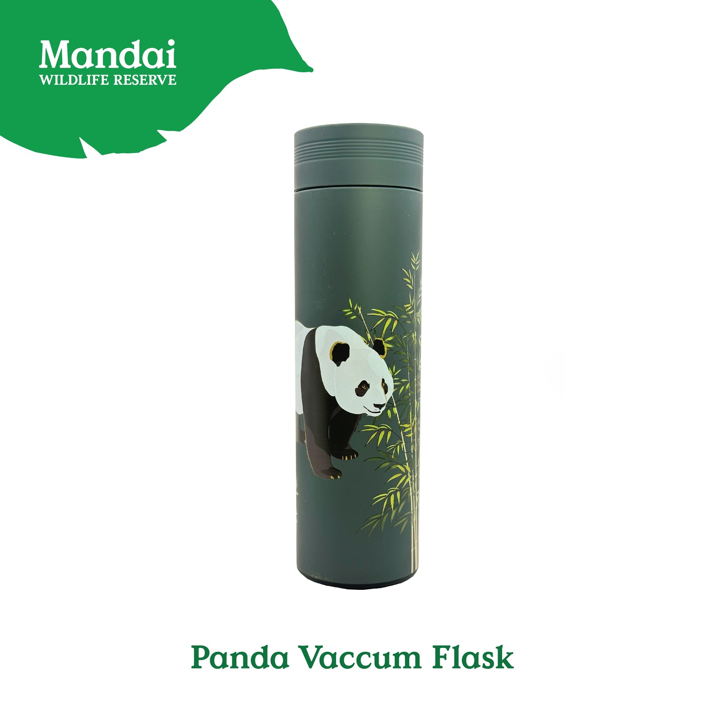 Mandai Collage Vacuum Flask Elephant Panda White Tiger Sun Bear MANDAI WILDLIFE RESERVE