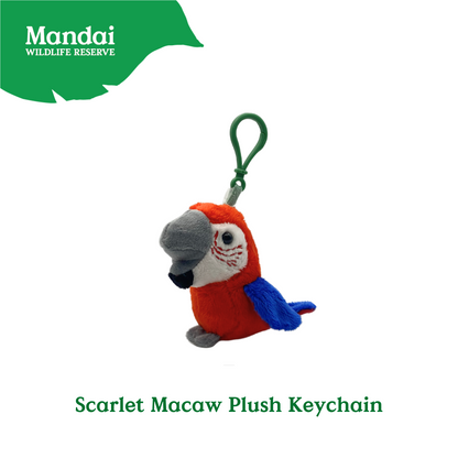 Flamingo Macaw Owl Bird Collection Plush Keychain Bag Clip-on MANDAI WILDLIFE RESERVE