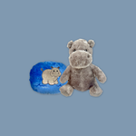 Hippo Reversible Plush Pillow