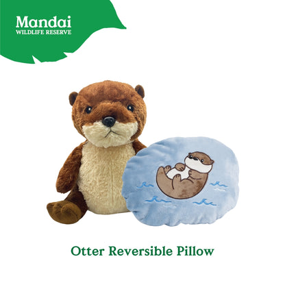 Otter Reversible Pillow Chill Otter Hideouts Coin Purse Sitting Otter Plush MANDAI WILDIFE RESERVE