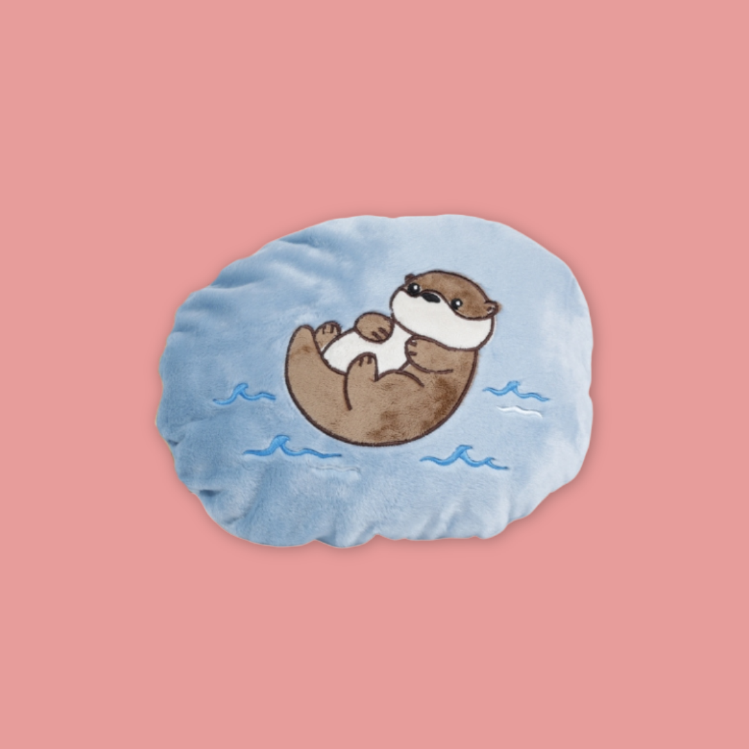 Otter Reversible Plush Pillow