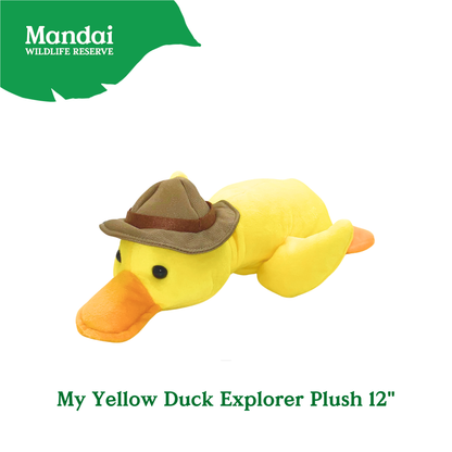 Yellow Duck Chick Explorer Adventure Plush – Realistic Details Cute Textures Perfect Sleeping Buddy – MANDAI WILDLIFE RESERVE